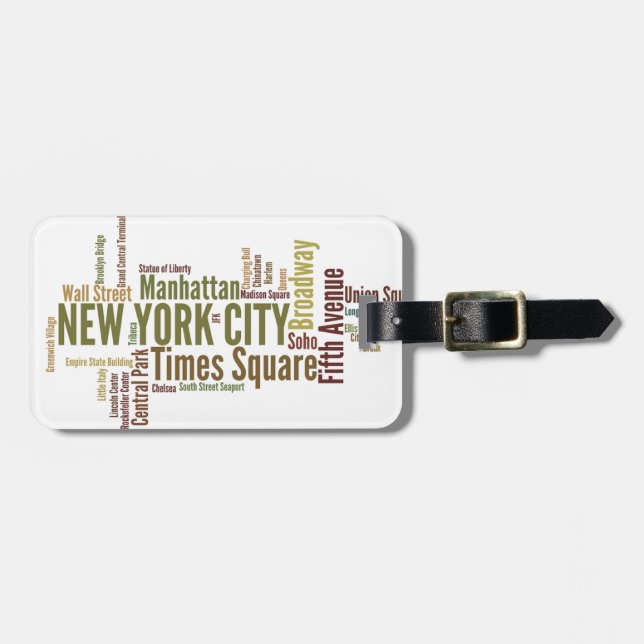 New York Luggage Tag (Front Horizontal)