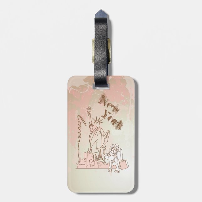 New York Luggage Tag (Back Vertical)