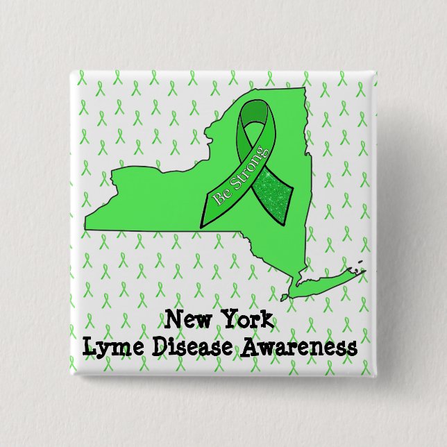 New york Lyme Disease Awareness button (Front)