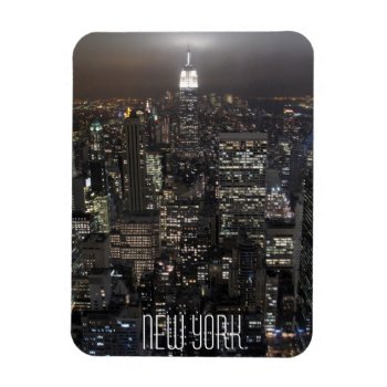 New York Magnet Ny City Lights Ny Skyline Souvenir by artist_kim_hunter at Zazzle