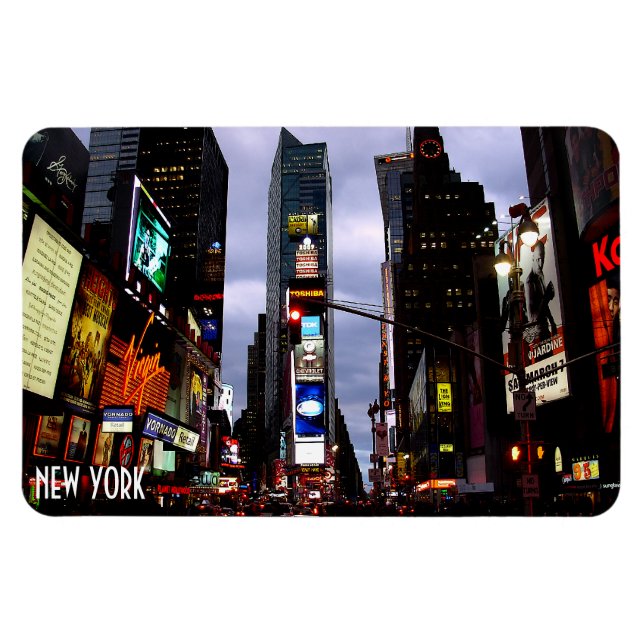 New York Magnet NY City Time Square NY Souvenir (Horizontal)