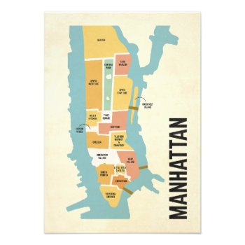 New York Manhattan City Map Poster Design by bestgiftideas at Zazzle