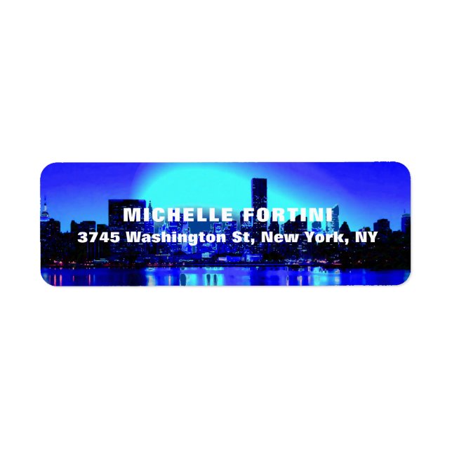 New York Manhattan Elegant Classical Simple Modern Label (Front)
