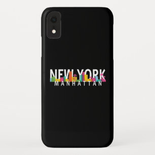 New York Manhattan skyline with palms iPhone XR Case