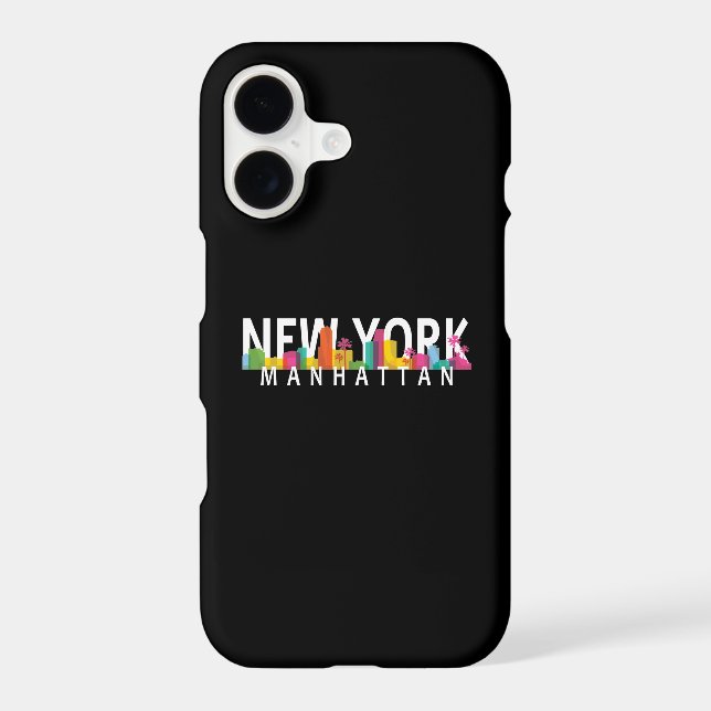 New York Manhattan skyline with palms Samsung Galaxy Case (Back)