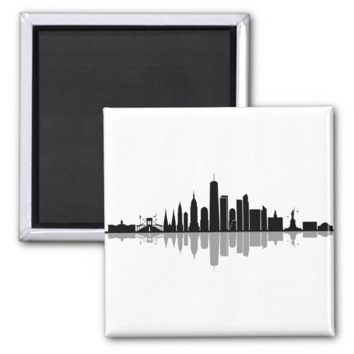 NEW YORK Manhatten USA City Skyline Silhouette Magnet