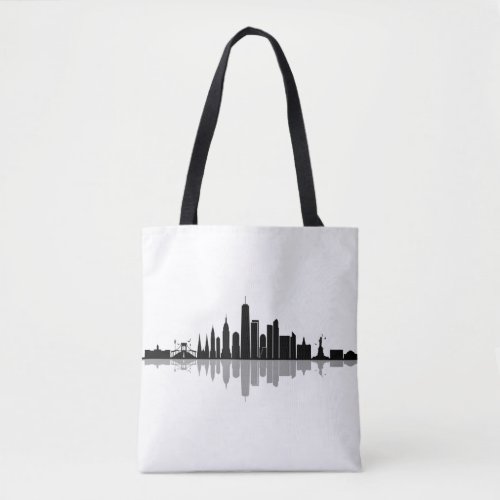 NEW YORK Manhatten USA City Skyline Silhouette Tote Bag