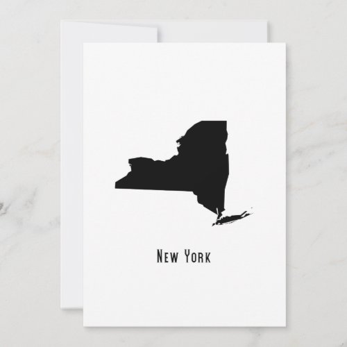 New York Map _ Black and White Modern New York Map Invitation