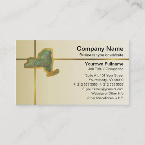 New York Map Business Card