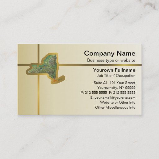 Customizable New York Map Business Card