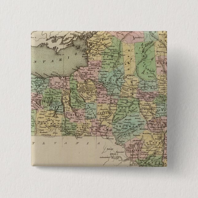 New York map Button (Front)