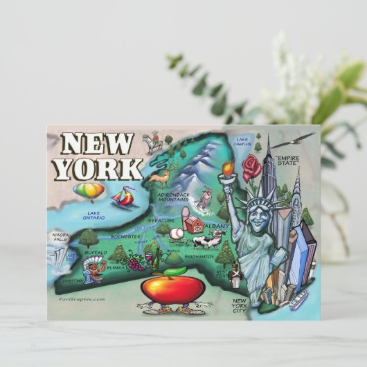 New York Map CARD (Standing Front)
