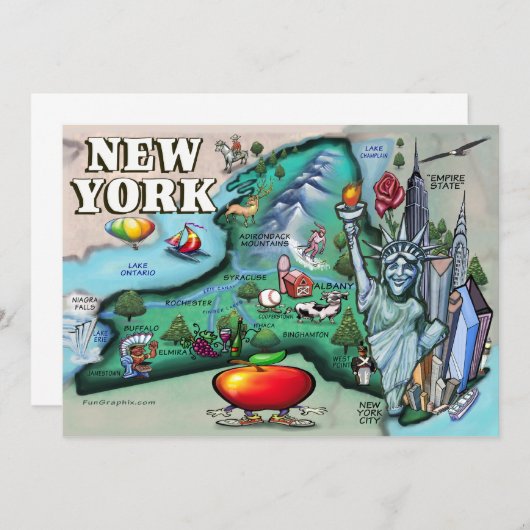 New York Map CARD (Front/Back)