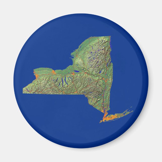 New York Map Magnet (Front)