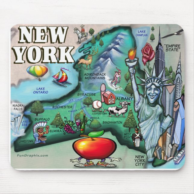 New York Map Mouse Pad (Front)