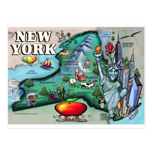 New York Map Postcard | Zazzle