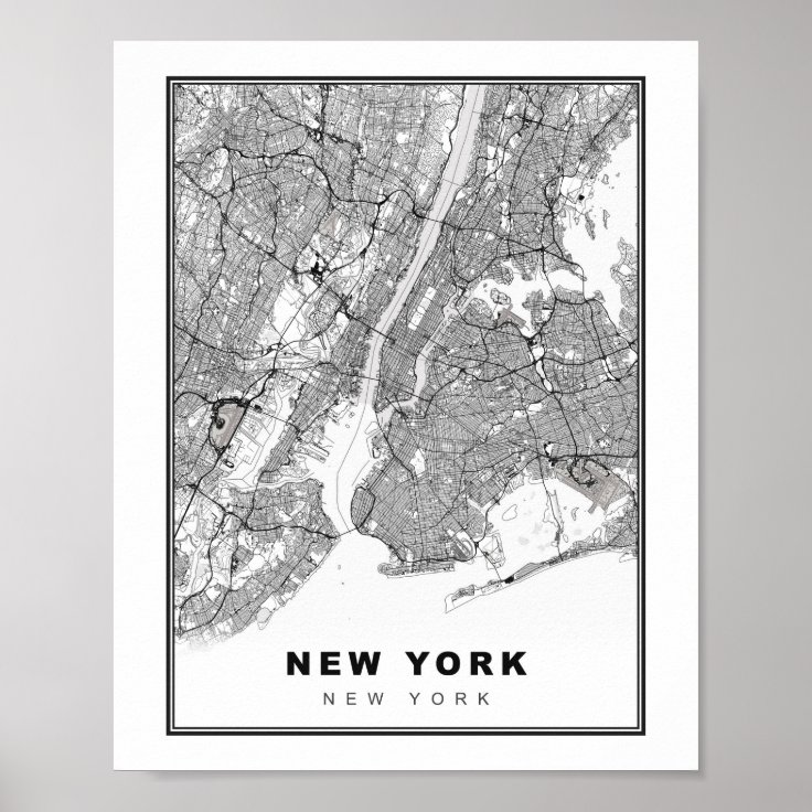 New York Map Poster | Zazzle