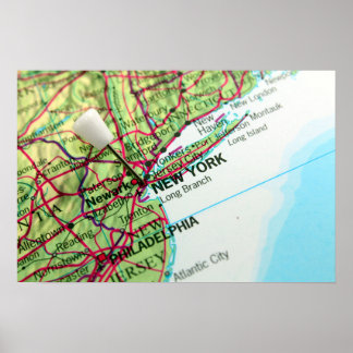 New York Map Poster