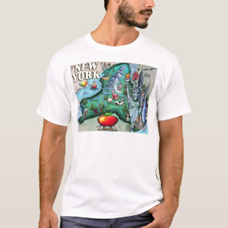 New York Map T-Shirt