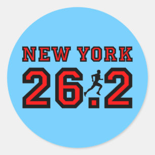 New York marathon Classic Round Sticker
