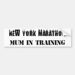New York Marathon Mum in Training Bumper Sticker