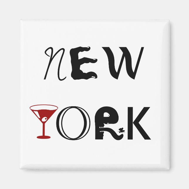New York Martini Magnet (Front)