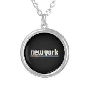 New York Men Women Gift Silver Plated Necklace