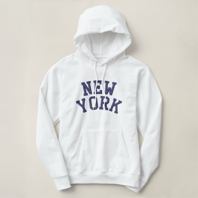NEW YORK MEN'S EMBROIDERED BASIC SWEATSHIRT (Design Front)