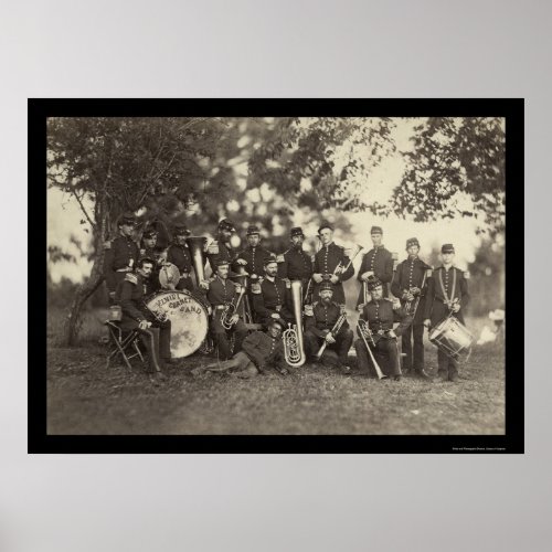 New York Militia Military Band Arlington VA 1861 Poster