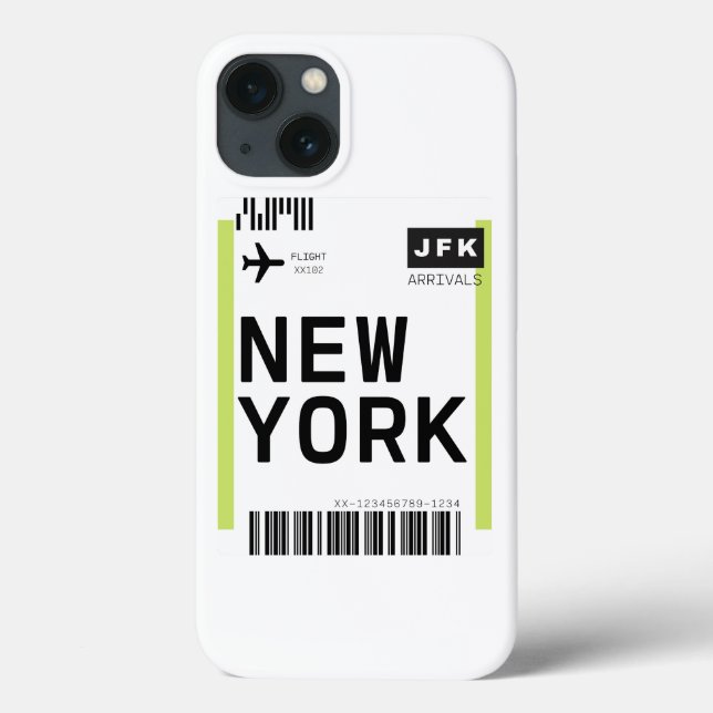 New York Mini Boarding Pass Case-Mate iPhone Case (Back)