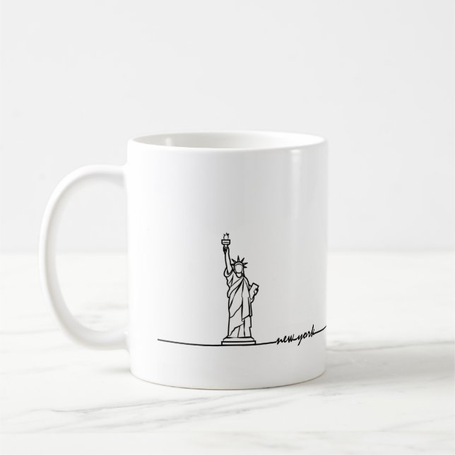 New York Mug, Statue of Liberty, New York Lover Coffee Mug (Left)