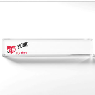 New York my love Desk Name Plate