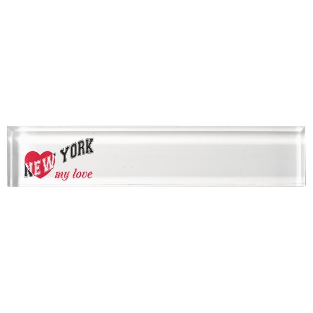 New York my love Desk Name Plate (Front)