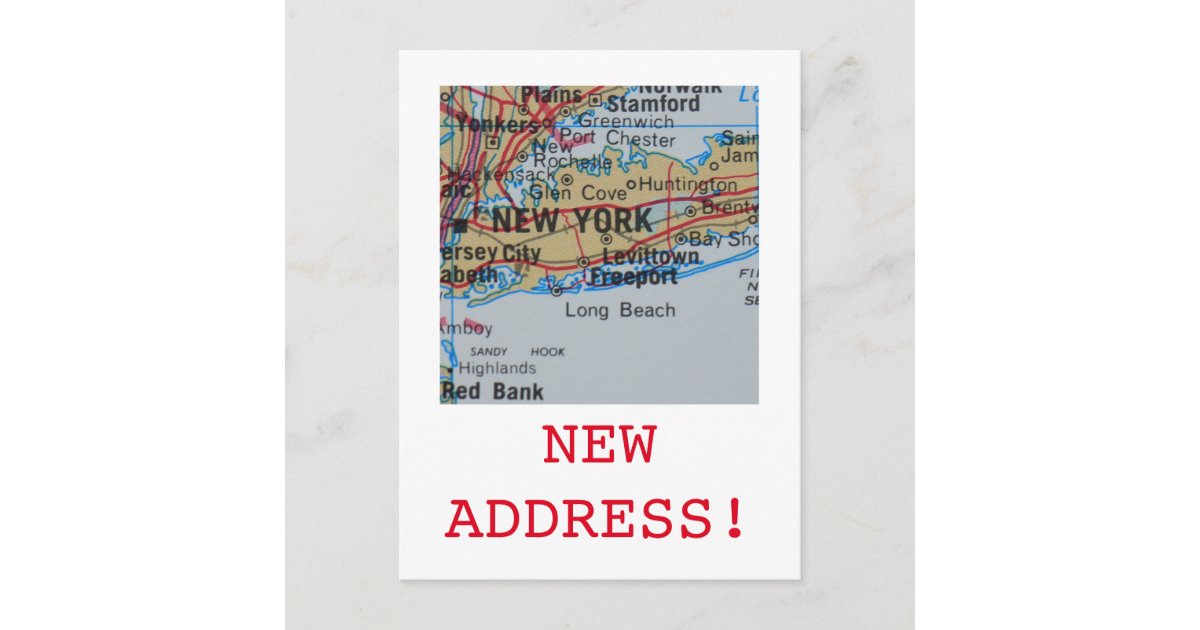 New York New Address announcement Zazzle