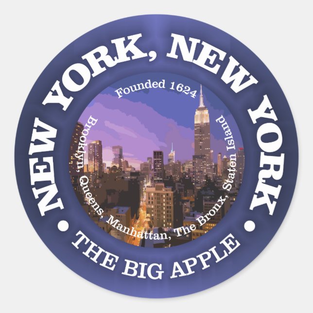 New York, New York (cities) Classic Round Sticker (Front)
