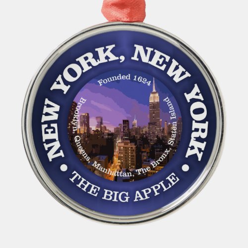 New York New York cities Metal Ornament
