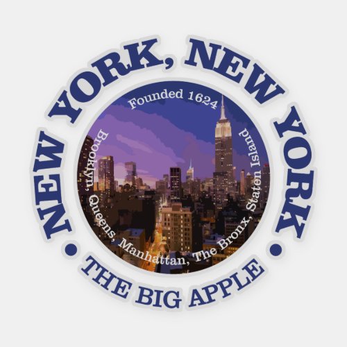 New York New York cities Sticker