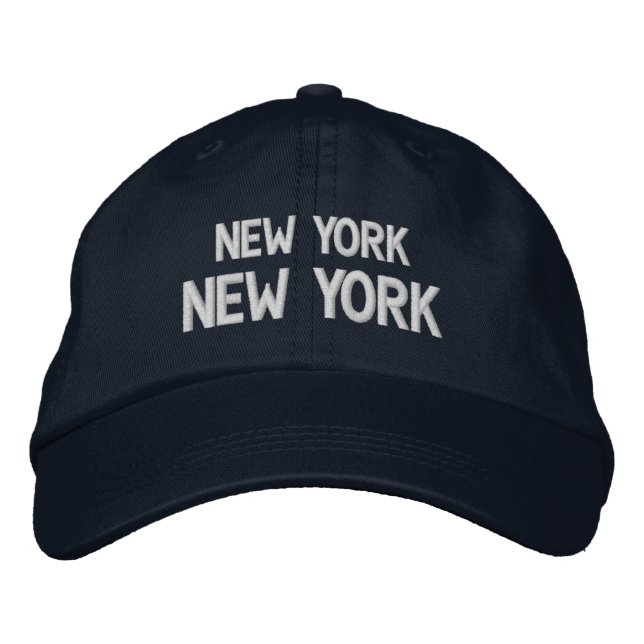 NEW YORK NEW YORK EMBROIDERED BASEBALL CAP (Front)