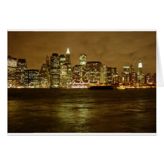New York Night Card (Front Horizontal)