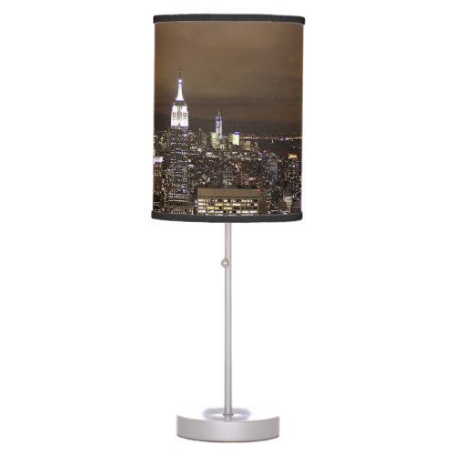 New York night skyline Table Lamp