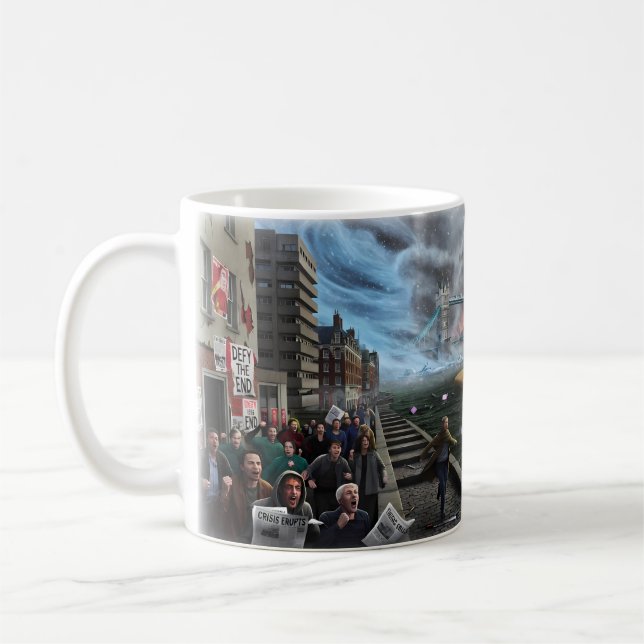 New York Night Walker Brooklyn Bridge Mug (Left)