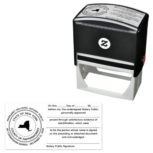New York Notary Public Acknowledgement Stamp