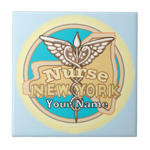 New York Nurse Caduceus Tile