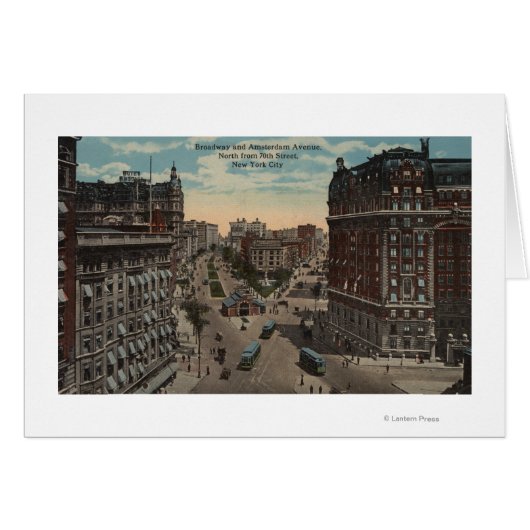 New York, NY - Broadway & Amsterdam Avenue Cards (Front Horizontal)
