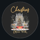 New York Ny Christmas Girl Trip Matching  Classic Round Sticker<br><div class="desc">New York Ny Christmas Girl Trip Matching</div>