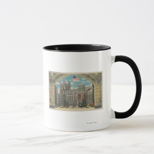 New York NY _ City College View of Flag Mug