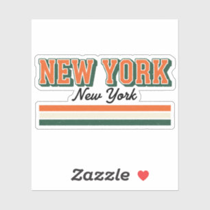 New York, NY   City Stripes, new york, 70s, 80s, a Sticker