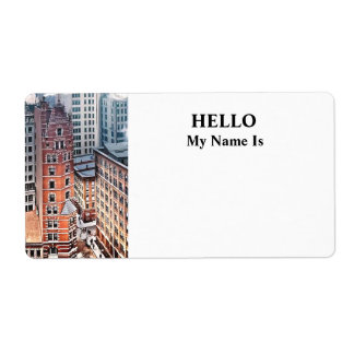 New York NY - Cluster of Skyscrapers c1900 Label