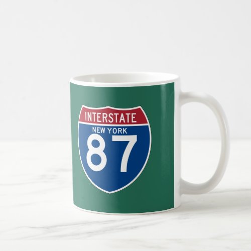 New York NY I_87 Interstate Highway Shield _ Coffee Mug