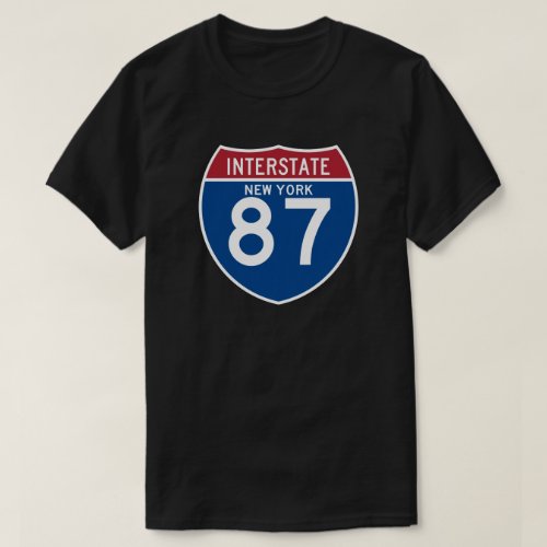 New York NY I_87 Interstate Highway Shield _ T_Shirt